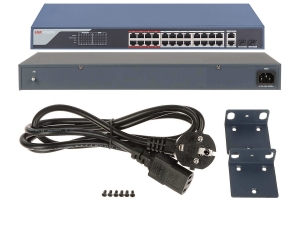 24-Port Gigabit Unmanaged PoE Switch HIKVISION DS-3E0526P-E/M Thiết bị hỗ trợ mạng 
