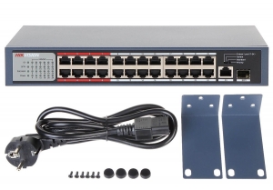24-port 10/100Mbps PoE Switch HIKVISION DS-3E0326P-E(C) Thiết bị hỗ trợ mạng .