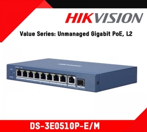 8-Port Gigabit Unmanaged PoE Switch HIKVISION DS-3E0510P-E/M Thiết bị hỗ trợ mạng 