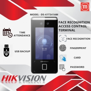 Máy chấm công, kiểm soát ra vào nhận diện khuôn mặt và vân tay HIKVISION DS-K1T341AM