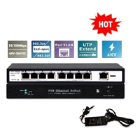 8-Port 10/100Mbps PoE Switch HIKVISION SH-1008P-E Thiết bị hỗ trợ mạng .